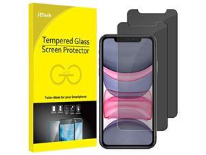 jetech privacy screen protector for iphone 11 and iphone xr 6.1-inch, anti spy tempered glass film, 2-pack