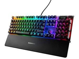 steelseries apex 7 - mechanical gaming keyboard - oled smart display - blue switches - american qwerty layout (ps4)