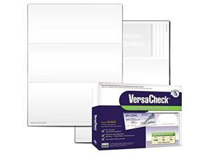 versacheck secure checks - 250 blank business voucher checks - white canvas - 250 sheets form #1000 - check on top