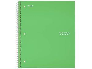 School 72055 100 Sheets 11 x 8-1/2 Green Wired College Ruled Paper - 2 Pack 1 Subject Five Star Spiral Notebook 
