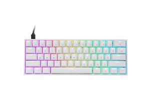 epomaker skyloong gk61 sk61 61 keys hot swappable 60% mechanical keyboard with rgb backlit, doubleshot abs keycaps, dustproof for win/mac/gamers?gateron optical brown, white