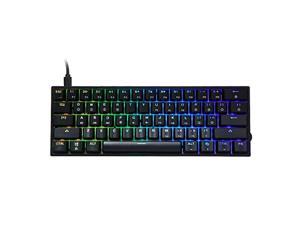 epomaker skyloong gk61 sk61 61 keys hot swappable 60% mechanical keyboard with rgb backlit, doubleshot abs keycaps, dustproof for win/mac/gamers?gateron optical blue, black