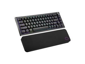cooler master ck721 space gray hybrid wireless mechanical blue switch keyboard with 65% format, usb-c connectivity, and 3-way dial