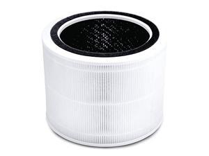 levoit air purifier replacement filter, 3-in-1 true hepa, high-efficiency activated carbon, core 200s-rf, white