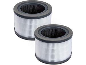 levoit air purifier replacement filter, 3-in-1 true hepa, high-efficiency activated carbon, vista 200-rf, 2 pack, black