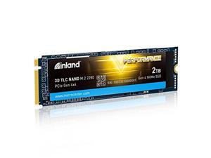 inland performance 2tb ssd pcie gen 4.0 nvme 4 x4 m.2 2280 tlc 3d nand internal solid state drive, r/w speed up to 5000mb/s and 4300mb/s, 3600 tbw