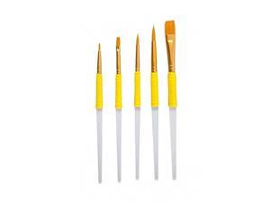 pme cb1007 craft brushes, set of 5-yellow, standard