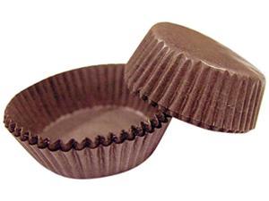cybrtrayd 250 count no.3 glassine paper candy cups, brown