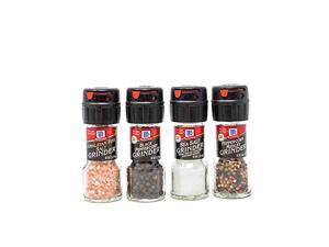mccormick salt & pepper grinder variety pack (himalayan pink salt, sea salt, black peppercorn, peppercorn medley), 0.05 lb