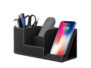 easyacc wireless charger with desk organizer wireless charging station for iphone x 8 plus and samsung s7 edge s8 plus s9 plus note 8 and more, storage caddy pen pad holder easyacc wireless charger with desk organizer wireless charging station for iphone x 8 plus and samsung s7 edge s8 plus s9 plus note 8 and more, storage caddy pen pad holder