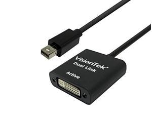 visiontek mini displayport to dual link dvi-d active adapter (m/f) - 900640