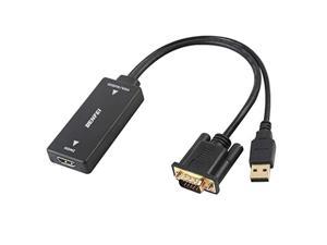 vga to hdmi, benfei vga input to hdmi ouput adapter with audio support and 1080p resolution