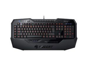 roccat isku fx multicolor key illuminated gaming keyboard, black