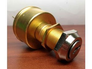 MARINE BRASS IGNITION STARTER SWITCH 4 TERMINALS 3 POSITIONS HEAVY DUTY OFF ON