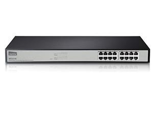 Netis ST3116 16-Port 10/100M 19-inch Full Size Rackmountable Switch, Auto-negotiation and Plug and Play, Mounting Kits Included
