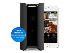 all-in-one indoor hd wifi security camera includes 1-year premium service plan ($120 value) built in siren, climate monitor, mo all-in-one indoor hd wifi security camera includes 1-year premium service plan ($120 value) built in siren, climate monitor, mo