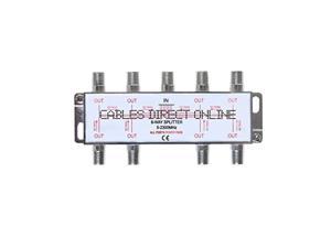 8 way 5-2300 mhz coaxial antenna splitter for rg6 rg59 coax cable satellite hdtv (8 ports)