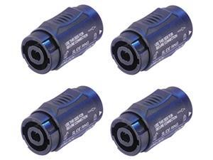 (4 pack) neutrik nl4mmx speakon locking 2 and 4 pole coupler female to female (4 pack) neutrik nl4mmx speakon locking 2 and 4 pole coupler female to female