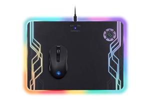 enhance powerup wireless charging led mouse pad + gaming mouse bundle - hard mat with custom lighting & programmable rgb mouse enhance powerup wireless charging led mouse pad + gaming mouse bundle - hard mat with custom lighting & programmable rgb mouse