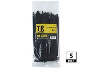 tr industrial multi-purpose uv resistant black cable ties, 8 inches, 500 pack tr industrial multi-purpose uv resistant black cable ties, 8 inches, 500 pack