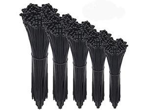 zip ties,500pcs nylon cable zip ties with self-locking 4/6/8/10/12 inch,adjustable durable self locking black for home office g