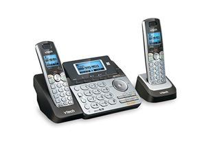 vtech ds6151-2 2 handset 2-line cordless phone system for home or small business with digital answering system & mailbox on eac