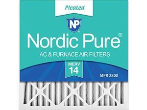 Nordic Pure 12x12x1 MERV 12 Tru Mini Pleat AC Furnace Air Filters 2 Pack 