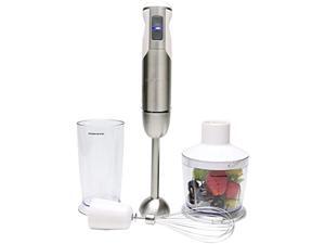 Ovente Immersion Hand Blender Set with 6 Speeds Control and 3 Premium Attachments of BPA-Free Food Chopper, Egg Whisk, and Mixing Beaker Included, 500 Watts, Detachable Shaft, White (HS665W) Ovente Immersion Hand Blender Set with 6 Speeds Control and 3 Premium Attachments of BPA-Free Food Chopper, Egg Whisk, and Mixing Beaker Included, 500 Watts, Detachable Shaft, White (HS665W)