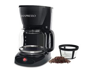 12-cup drip coffee maker, coffee pot machine including reusable and removable coffee filter - by mixpresso 12-cup drip coffee maker, coffee pot machine including reusable and removable coffee filter - by mixpresso