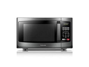 toshiba em925a5a-bs microwave oven with sound on/off eco mode and led lighting, 0.9 cu.ft, black stainless toshiba em925a5a-bs microwave oven with sound on/off eco mode and led lighting, 0.9 cu.ft, black stainless