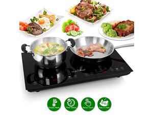 double induction cooktop - portable 120v portable digital ceramic dual burner w/ kids safety lock - works with flat cast iron p double induction cooktop - portable 120v portable digital ceramic dual burner w/ kids safety lock - works with flat cast iron p