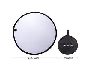 etekcity 24" (60cm) 5-in-1 portable collapsible multi-disc photography light photo reflector for studio/outdoor lighting with b