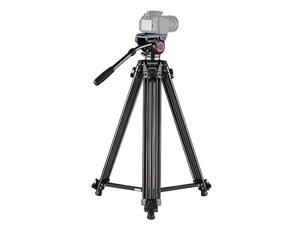 andoer professional video tripod system-67 inch professional heavy duty aluminum tripod with detachable fluid drag pan tilt hea