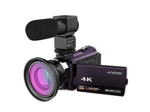 andoer 4k 1080p 48mp wifi digital video camera camcorder recorder with 0.39x wide angle macro lens 3inch capacitive touchscreen andoer 4k 1080p 48mp wifi digital video camera camcorder recorder with 0.39x wide angle macro lens 3inch capacitive touchscreen