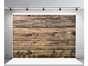 AOFOTO 10x10ft Abstract Deep Sea Green Backdrop with Wood Plank Floor Kid Newborn Baby Adult Portrait Photo Shoot Background Brown Wooden Board Children Family Photo Studio Props Vinyl 