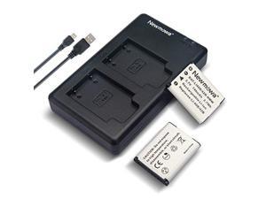 2-Pack Newmowa Replacement Battery and Dual USB Charger Kit for Arlo GO 