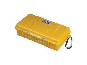 pelican waterproof case 1060 micro case - for iphone, gopro, camera, and more (yellow)