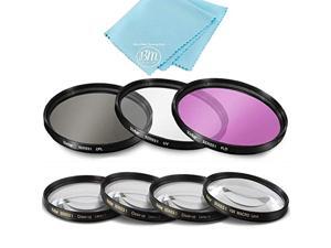 77mm 7pc filter set for nikon coolpix p1000 16.7 digital camera - includes 3 pc filter kit (uv-cpl-fld) and 4pc close up filter