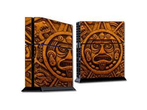 mightyskins skin compatible with sony ps4 console - carved aztec | protective, durable, and unique vinyl decal wrap cover | eas