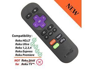 amaz247 arc101 standard ir replacement remote for roku 1, roku 2, roku 3, roku 4 (hd, lt, xs, xd), roku express, roku premiere,