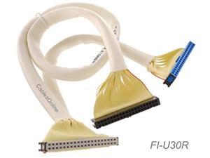 cablesonline 30-inches 40-pin (80-wire) ultra ata 2-drive white internal round cable, fi-u30r cablesonline 30-inches 40-pin (80-wire) ultra ata 2-drive white internal round cable, fi-u30r