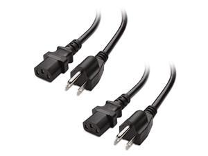cable matters 2-pack 16 awg heavy duty 3 prong computer monitor power cord in 15 feet (nema 5-15p to iec c13)