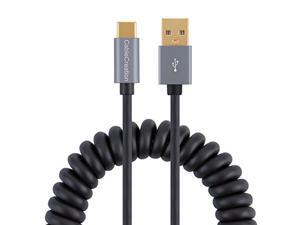 usb c to usb 2.0 a cable, cablecreation coiled type c data & charging cable compatible samsung note 8, pixel xl, android & type usb c to usb 2.0 a cable, cablecreation coiled type c data & charging cable compatible samsung note 8, pixel xl, android & type