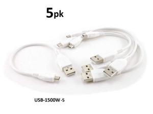 CablesOnline 5-PACK 3ft USB 2.0 A-Type Male to Female Beige Extension Cable, USB2-AF03-5