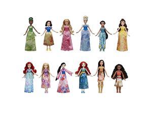 disney princess royal collection, 12 fashion dolls -- ariel, aurora, belle, cinderella, jasmine, merida, moana, mulan, pocahont disney princess royal collection, 12 fashion dolls -- ariel, aurora, belle, cinderella, jasmine, merida, moana, mulan, pocahont