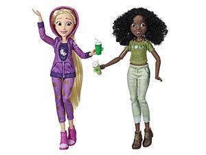 disney princess ralph breaks the internet movie dolls, rapunzel & tiana dolls with comfy clothes & accessories