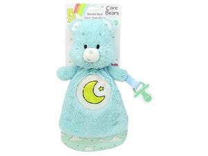 care bears lovey blanket with pacifier loop, bedtime bear - blue care bears lovey blanket with pacifier loop, bedtime bear - blue