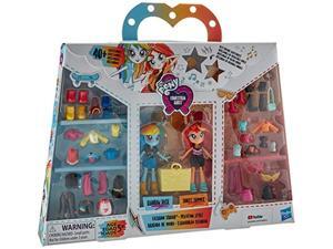 my little pony equestria girls fashion squad rainbow dash & sunset shimmer mini doll set with 40+ accessories my little pony equestria girls fashion squad rainbow dash & sunset shimmer mini doll set with 40+ accessories