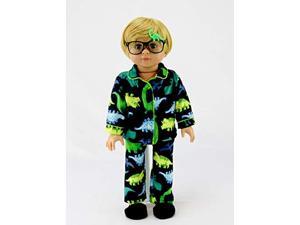 american fashion world green yellow dino pajamas for boys made for 18-inch dolls fits 18-inch american dolls and more american fashion world green yellow dino pajamas for boys made for 18-inch dolls fits 18-inch american dolls and more
