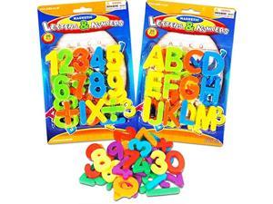 good old values (2 pack) magnetic learning letters and numbers, total 52 piece set